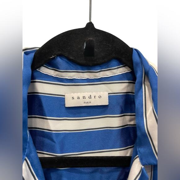 Sandro Paris Quentin Striped Bodice Romper Size:34 - Picture 5 of 8